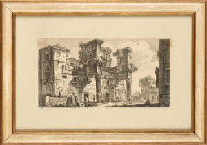 Giovanni Battista Piranesi (copia da) ( Mogliano Veneto 1720-Venezia 1778 ), Parte del Foro di Nerva