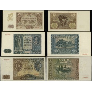 Polska, zestaw 3 banknotów, z lat 1940-1941