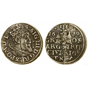 Polonia, trojak, 1619, Riga
