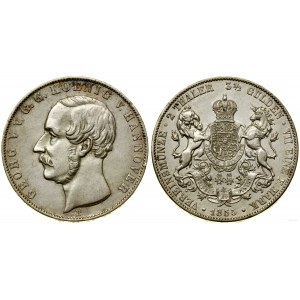 Germany, two-dollar = 3 1/2 guilders, 1855 B, Hanover