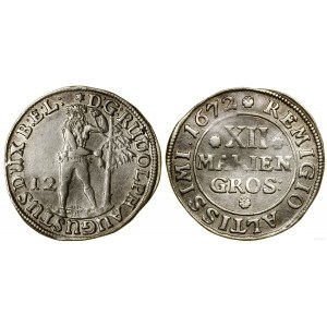 Allemagne, 12 mariengroschen, 1672, Zellerfeld