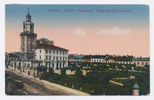 Sambor - Marktplatz mit Rathaus (1290)