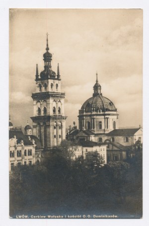 Lwów - Cerkiew Wołoska i kościół O. O. Dominikanów (1322)