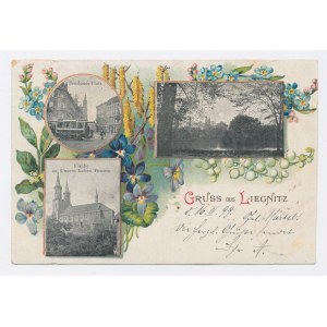 Legnica - Breslauer Kirche und Platz 1899 (323)