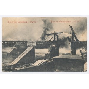Gorzów Wielkopolski - Pożar mostu 1905 r. (854)