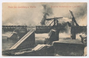 Gorzów Wielkopolski - Požár mostu 1905 (854)