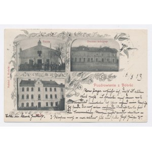 Bóbrka pri Ľvove - Pošta, škola a železničná stanica 1903 [Pohraničie, Ukrajina] (906)
