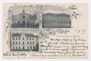 Bóbrka - Poczta, szkoła i dworzec kolejowy 1903 (906)