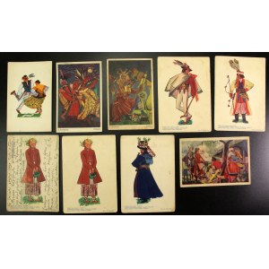 Zofia Stryjeńska - Lot de 9 cartes postales (1510)