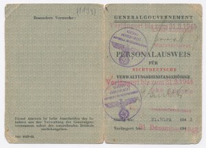 GG, Personalausweis, Warsaw, 1942 (1199)