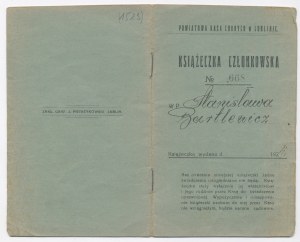 Členská knížka Okresní nemocenské pojišťovny v Lublinu, 1924 (1529)