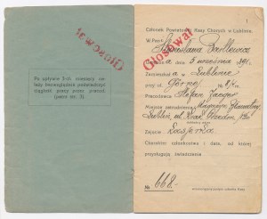Membership Booklet, District Health Insurance Fund in Lublin, 1924 (1529)