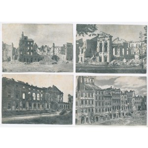Varsavia - Set di quattro cartoline della serie: Varsavia accusa... (1753)