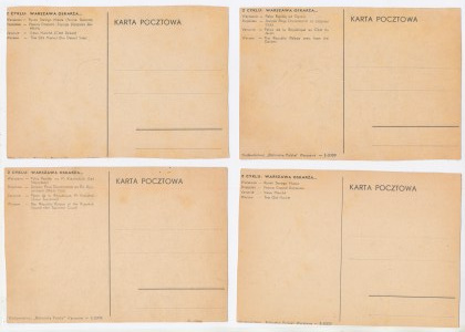 Warsaw - Set of four postcards from the series: Warsaw Accuses... (1753)