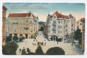 Lviv - Academic Square and Fredry Street (1905)