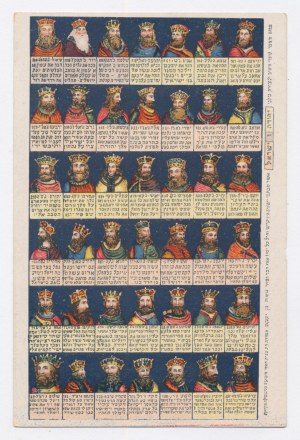 Židovští králové, hebrejský text. Judaica (1909)