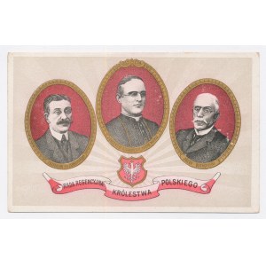 Regentschaftsrat des Königreichs Polen - Zdzisław Ks. Lubomirski, J Eksc. Pfr. Dr. A. Kakowski. Archb. Warsz. und Józef Ostrowski (1914)