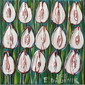 EDWARD DWURNIK, WHITE TULIPS, 2018