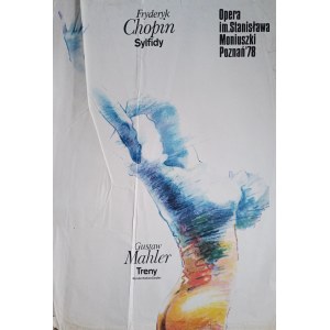 Plakat: Fryderyk Chopin, Gustav Mahler, Opera im. Stanisława Moniuszki, Poznań 1978