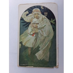 POCZTÓWKA MALARSTWO ALFONS MUCHA BRNENSKA MATICE SKOLSKA PRZEDWOJENNA
