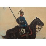 Władysław Podkowiński (1866 Warsaw - 1895 Warsaw), Lancer on horseback, 1884