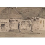 Józef Brandt (1841 Szczebrzeszyn - 1915 Radom), View of wooden architecture, ca. 1875