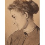 Walery Eljasz Radzikowski (1841 Kraków - 1905 Kraków), Portrait of Wife Natalia, 1868