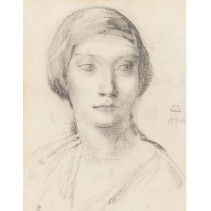 Ludomir Sleńdzinski (1889 Vilnius - 1980 Krakow), Portrait of a Woman, 1918