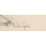 August Zamoyski (1893 Jabłonie na Lublinsku - 1970 Saint-Clar-de-Riviere, Francie), skica k soše Rhea aneb v soumraku tohoto světa, 40. léta 20. století.