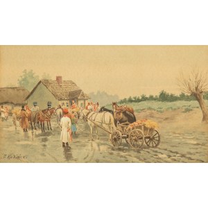 Kajetan Kosinski, Scene in a Krakow village