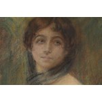 Józef Szczęsny (1885 Rybitwy - 1968 Natolin), Portret kobiety w szalu