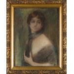 Józef Szczęsny (1885 Rybitwy - 1968 Natolin), Ritratto di donna con scialle