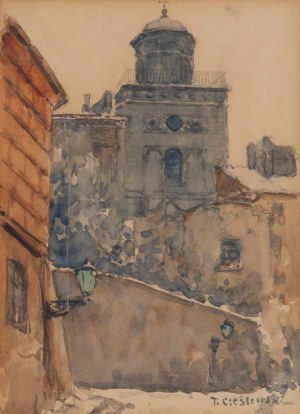Tadeusz Cieślewski (ojciec) (1870 Warszawa - 1956 Warszawa), Widoki Warszawy (trzy współoprawne akwarele)