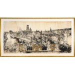 Henryk Dąbrowski (1927 Warsaw - 2006 Warsaw), Panorama of Gdańsk (Civitas Gedanensis A MCMLXXV), 1975.