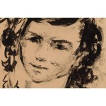 Jakub Zucker (1900 Radom - 1981 Nowy Jork), Dziewczynka ze wstążką we włosach, 1950