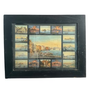 ANONIMO, Grouping of 17 miniatures portraying Naples and its surroundings