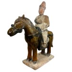 horse with a Chinese figure