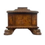 Small walnut wood chest