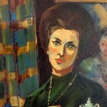 UNIDENTIFIED SIGNATURE, Portrait of a Woman in a Green Dress.