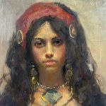 UNIDENTIFIED SIGNATURE, Portrait of an Oriental Woman.
