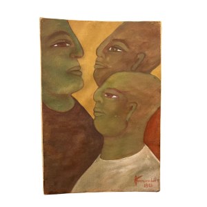 A. PANNOCCHIA, Oil painting on cardboard depicting The Berbers.