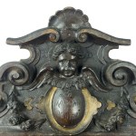Hand-carved walnut frame