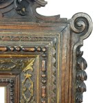Hand-carved walnut frame