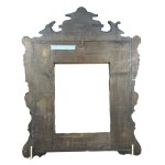 Hand-carved walnut frame