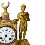 A mercury gilded bronze pendulum clock