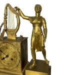 Mercury gilded bronze clock