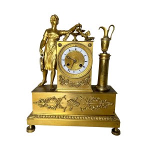 Mercury gilded bronze clock