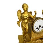 A mercury gilded bronze pendulum clock
