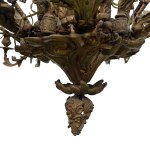 Important finely chiseled gilt bronze chandelier