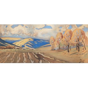 Julian Fałat (1853 Tuligłowy - 1929 Bystra), Winter Landscape